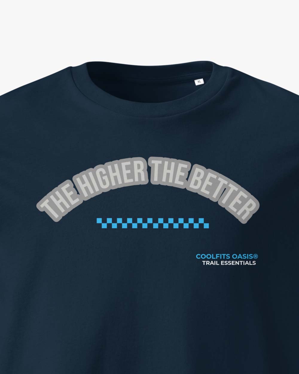 THE HIGHER THE BETTER - Unisex organic cotton t-shirt - Navy