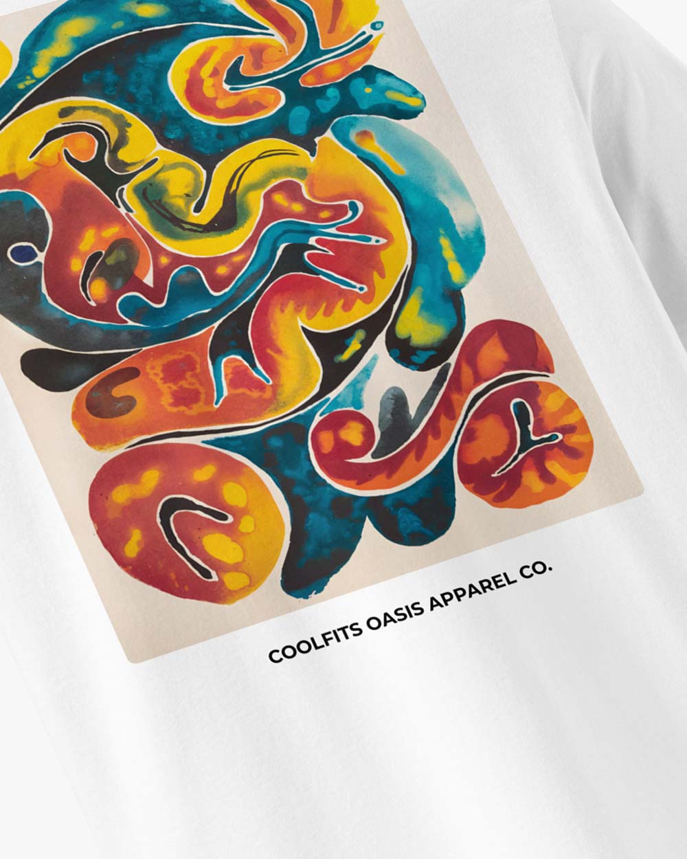 WATERCOLORS SUMMER ART - Unisex Organic Cotton T-Shirt -white