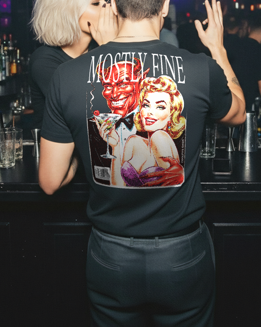 MOSTLY FINE - Unisex classic tee - Black