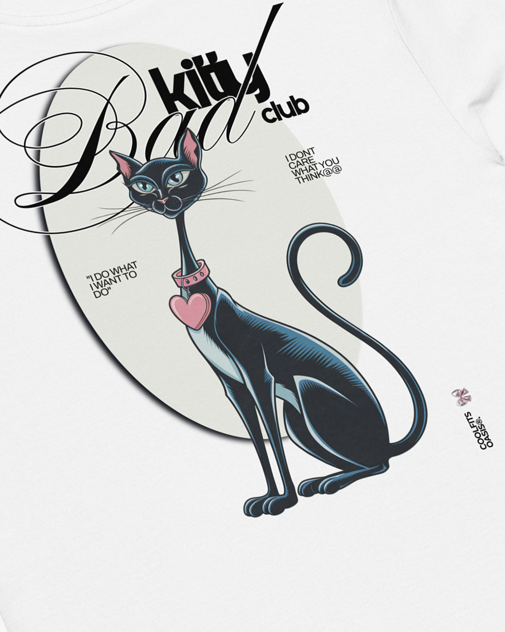 BAD KITTY CLUB - Unisex organic cotton t-shirt - white