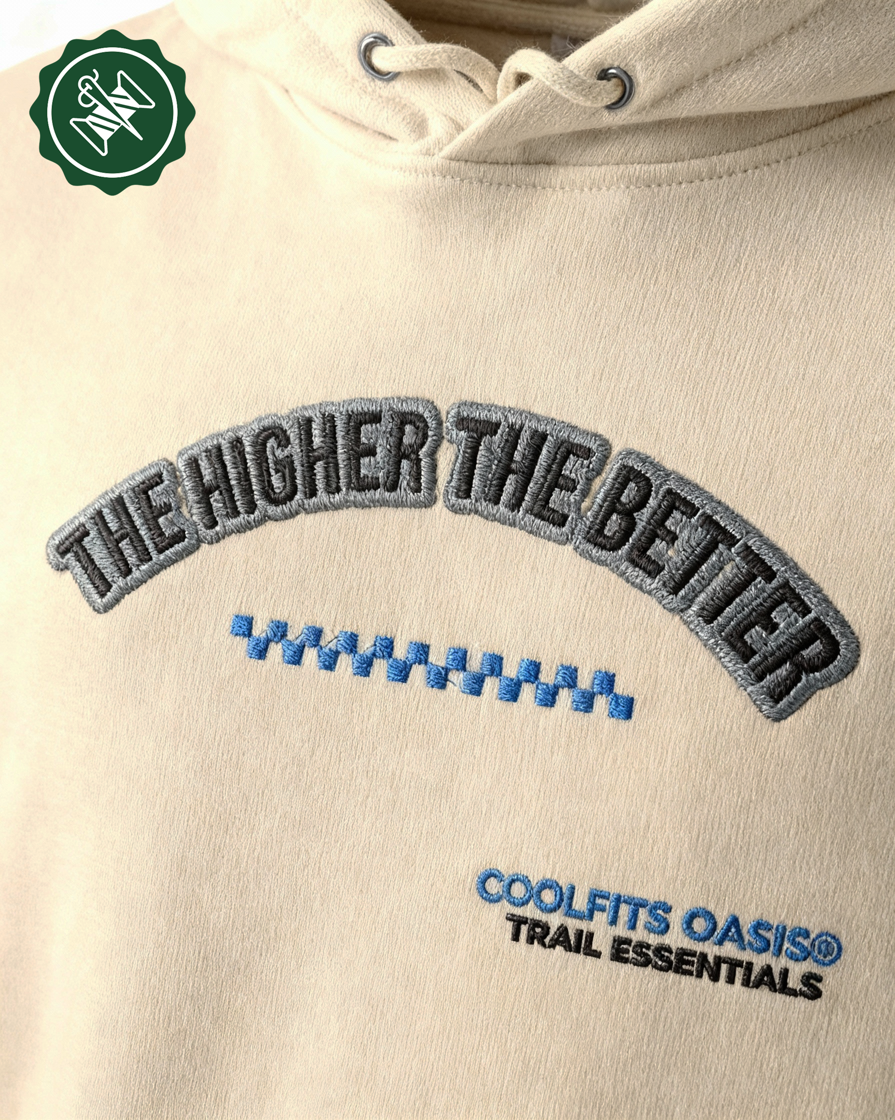 THE HIGHER THE BETTER , Unisex essential eco hoodie - dessert dust