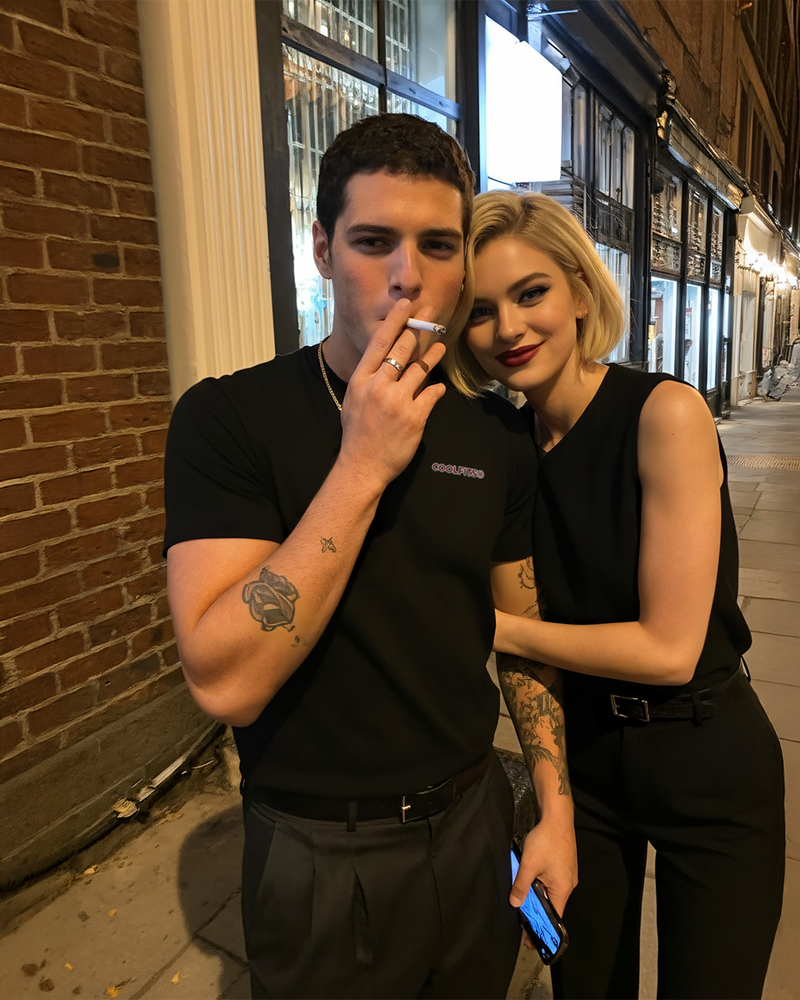 MOSTLY FINE - Unisex Classic Clubbing Tee - Black