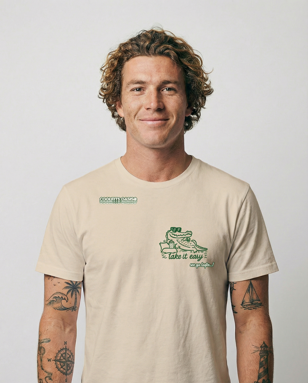 HASTA LUEGO CAIMÁN - TÓMATELO CON CALMA - Camiseta unisex de algodón orgánico - polvo del desierto