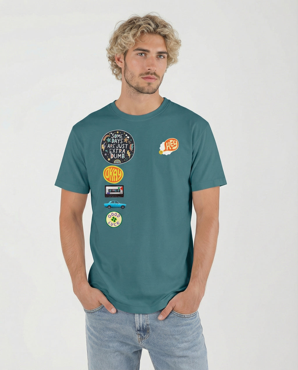 SOME DAYS ARE JUST EXTRA DUMB - Unisex Vacation Fit Organic Cotton T-shirt - Stargazer Green