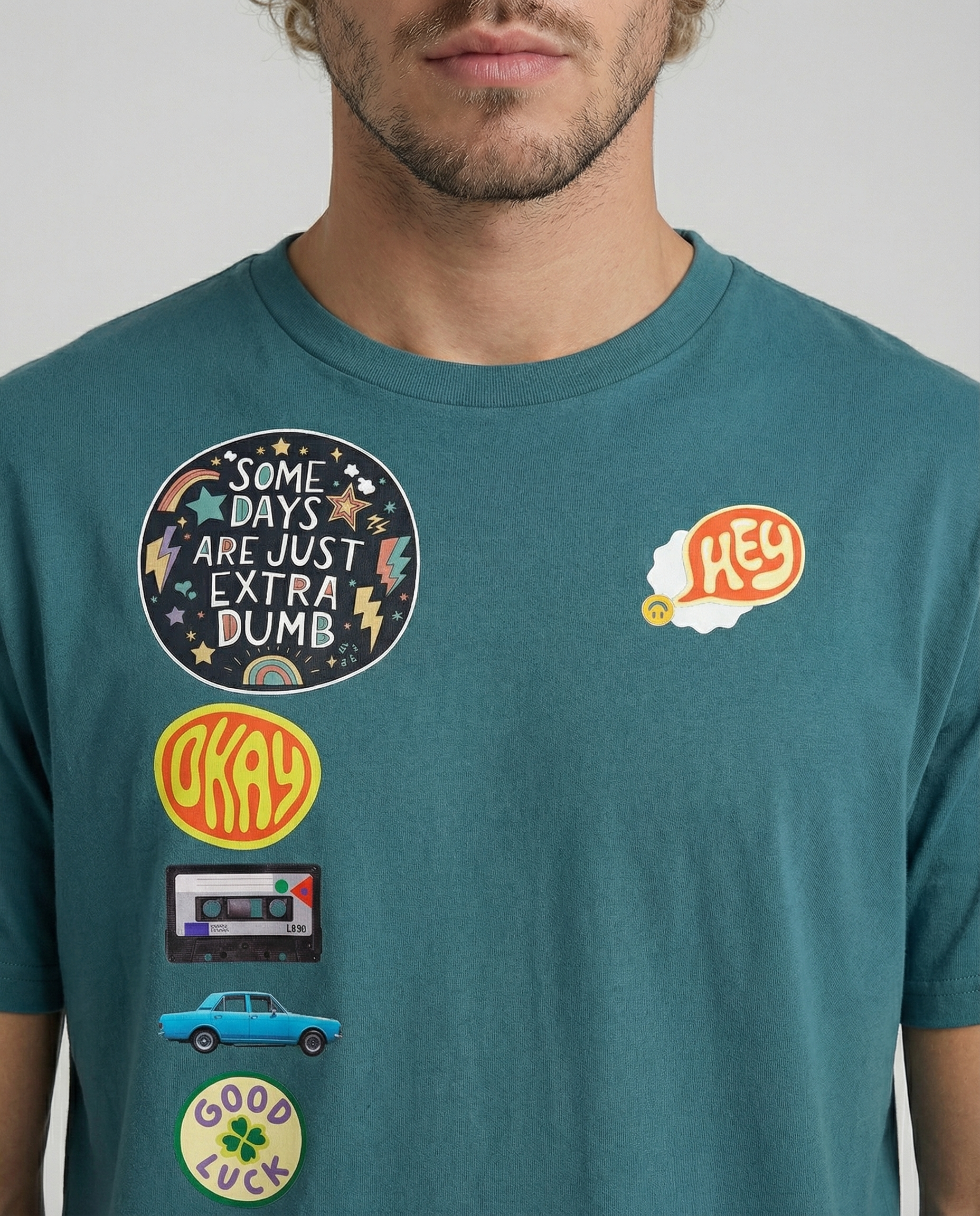 ALGUNOS DÍAS SON SIMPLEMENTE EXTRA TONTOS - Camiseta unisex de algodón orgánico - green stargazer