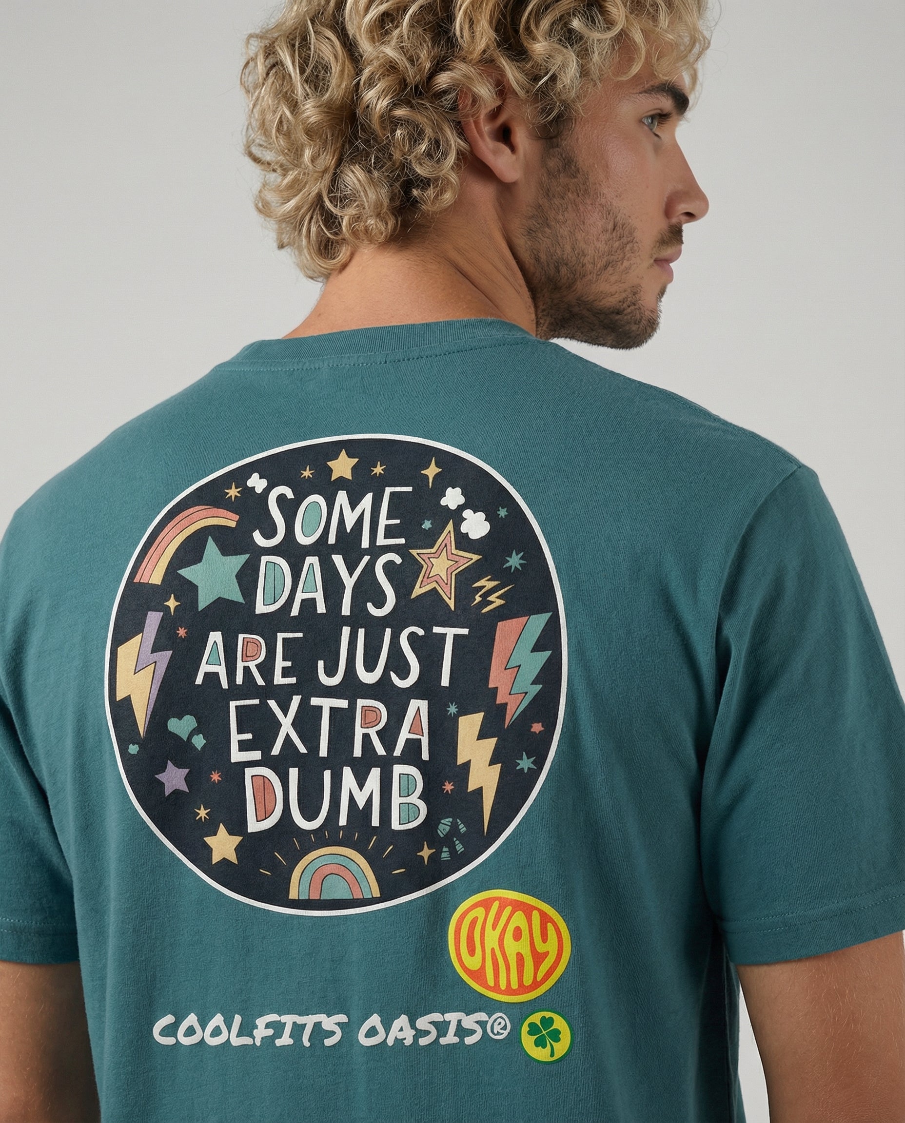 ALGUNOS DÍAS SON SIMPLEMENTE EXTRA TONTOS - Camiseta unisex de algodón orgánico - green stargazer