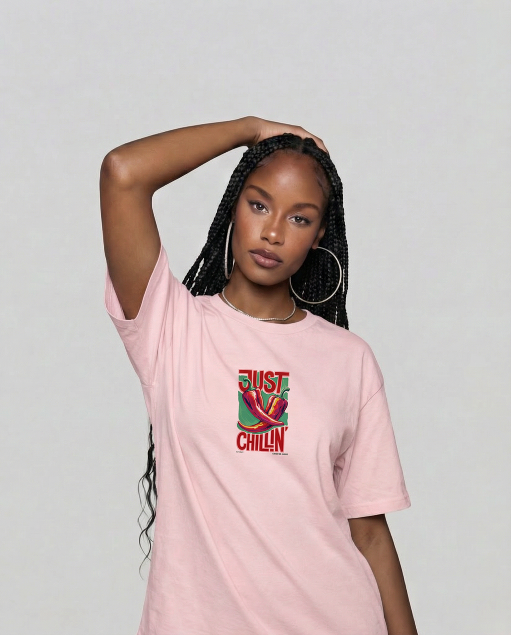 JUST CHILLIN´- Unisex Organic Cotton T-shirt - Cotton Candy Pink