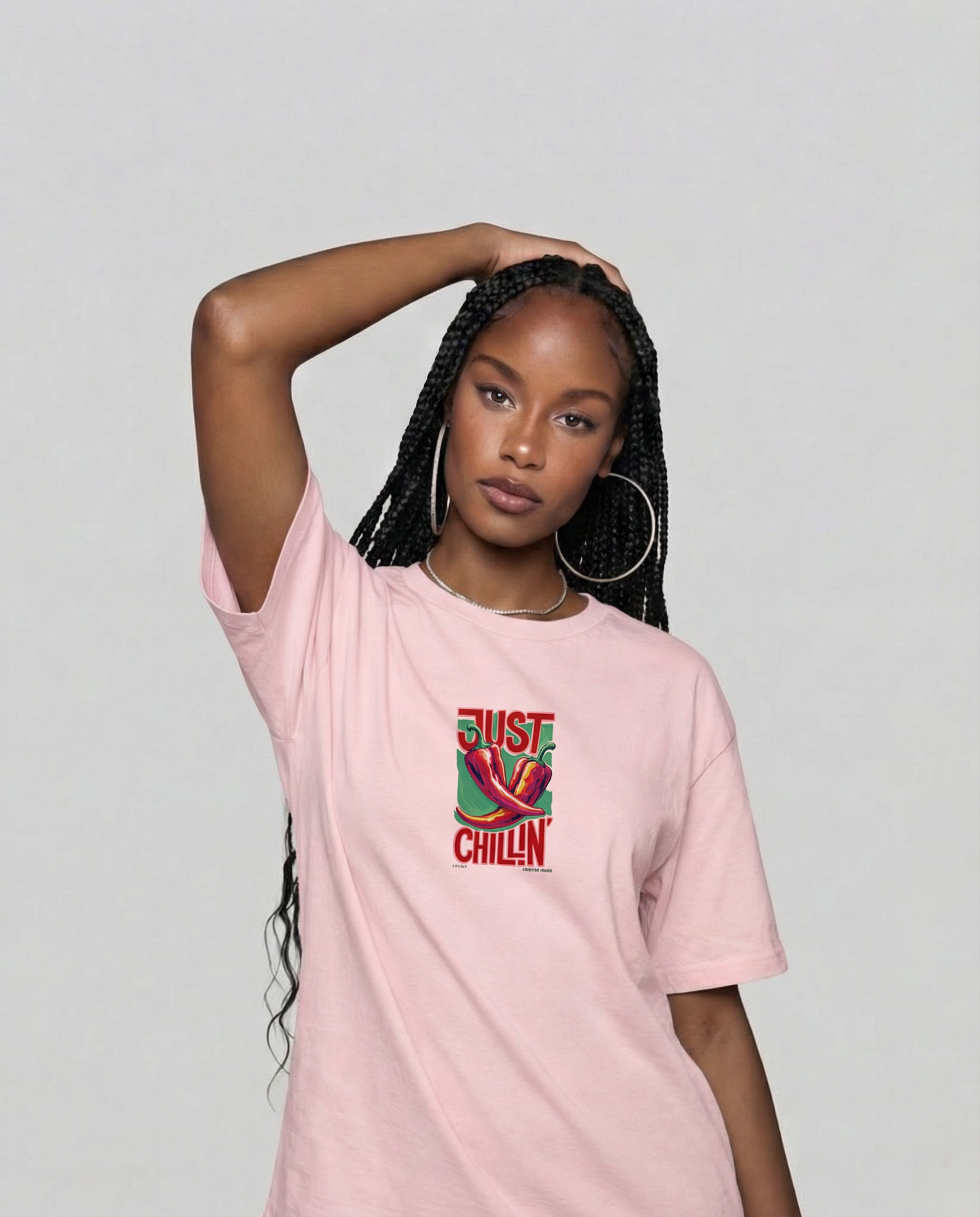 JUST CHILLIN´- Unisex Organic Cotton T-shirt - Cotton Candy Pink