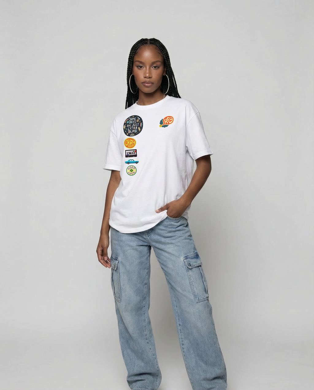 SOME DAYS ARE JUST EXTRA DUMB - Unisex Organic Cotton T-shirt - White