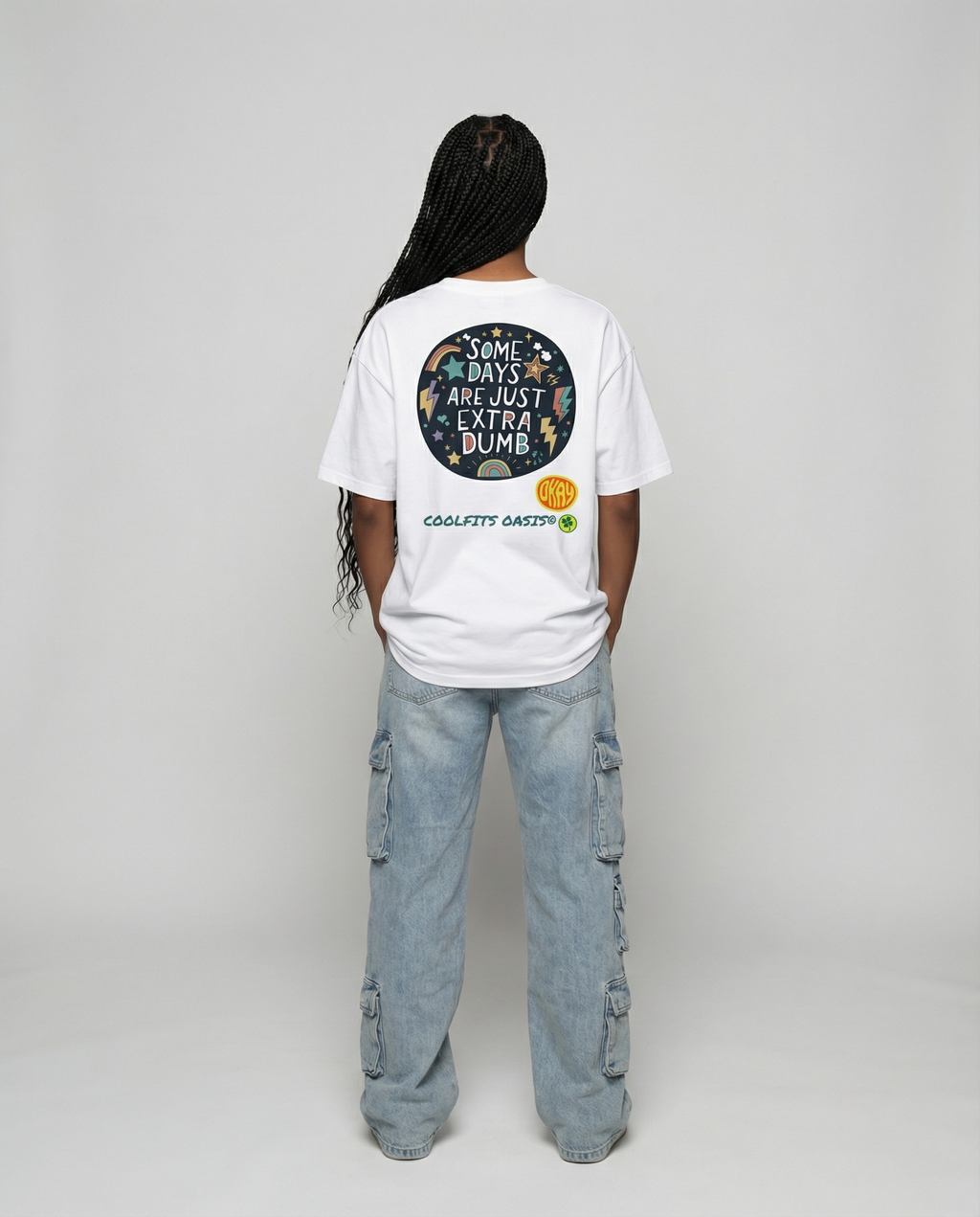 SOME DAYS ARE JUST EXTRA DUMB - Unisex Organic Cotton T-shirt - White