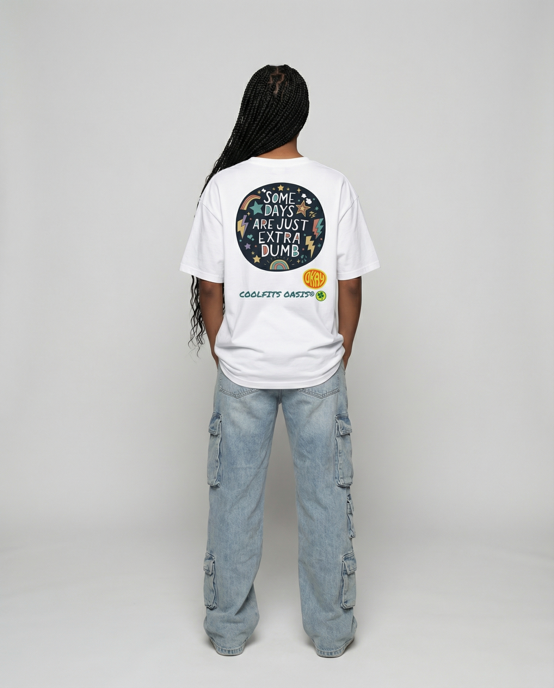 ALGUNOS DÍAS SON SIMPLEMENTE EXTRA TONTOS - Camiseta unisex de algodón orgánico - blanca