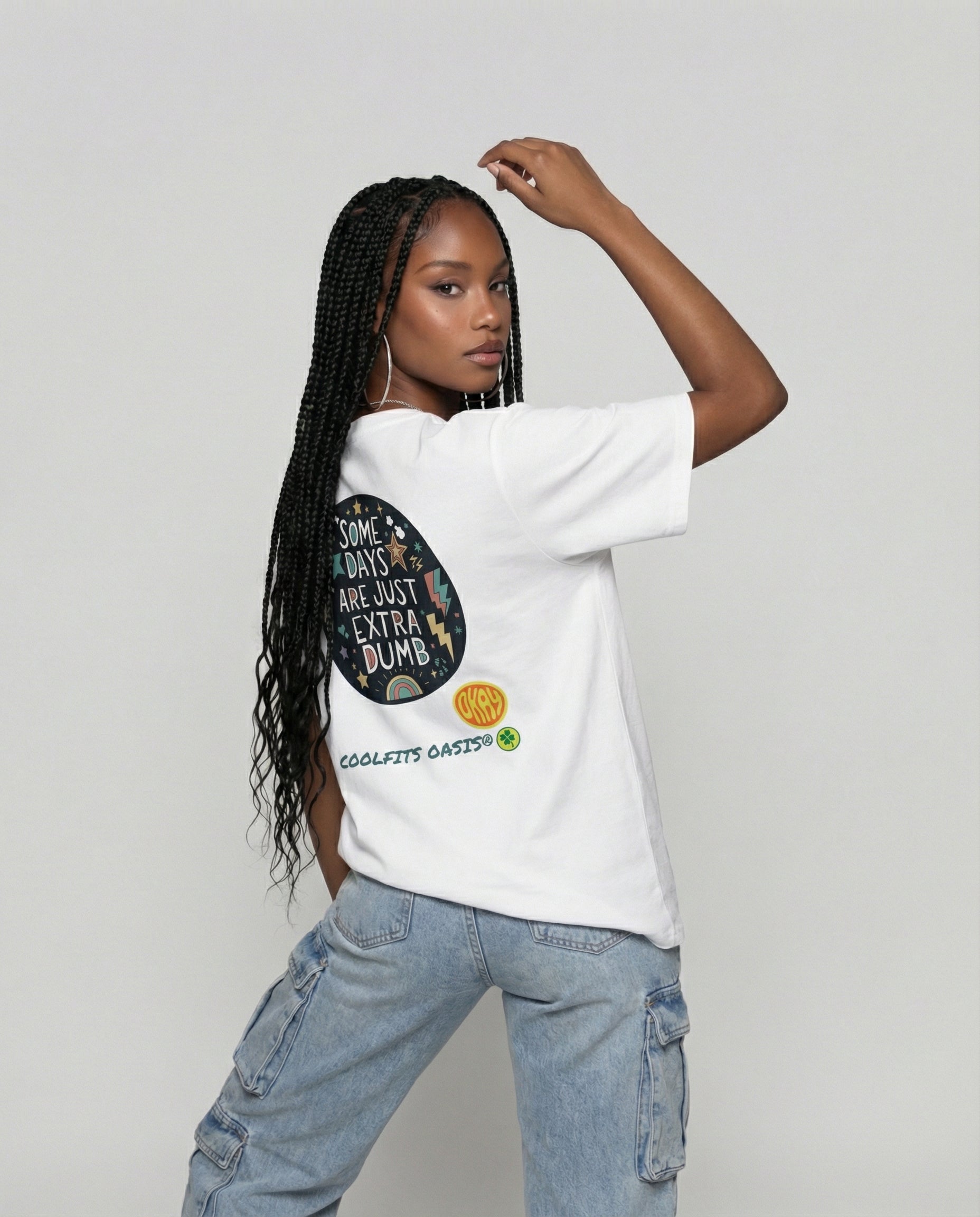 ALGUNOS DÍAS SON SIMPLEMENTE EXTRA TONTOS - Camiseta unisex de algodón orgánico - green stargazer