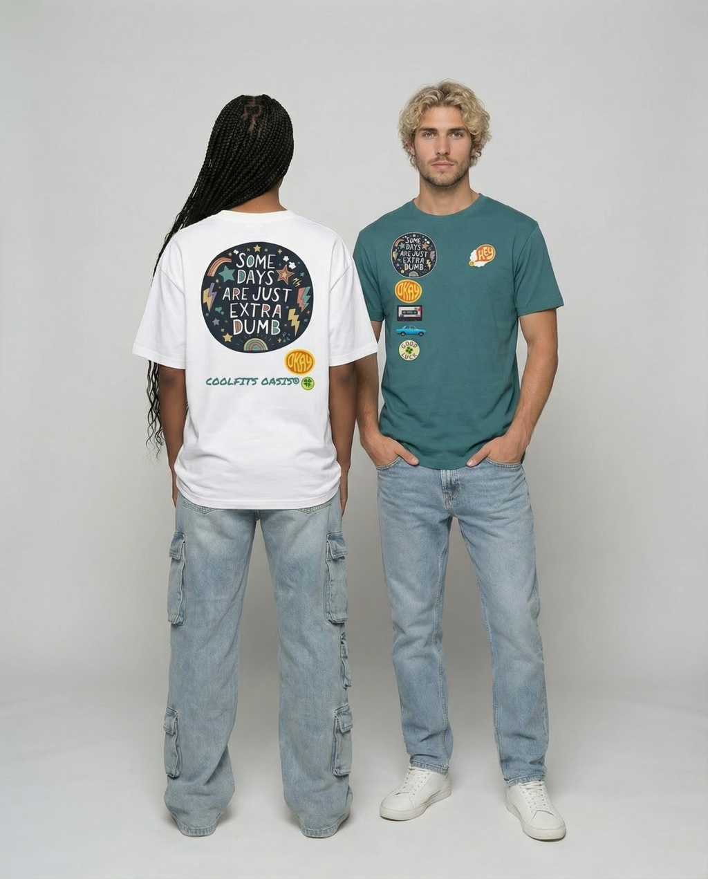 SOME DAYS ARE JUST EXTRA DUMB - Unisex Vacation Fit Organic Cotton T-shirt - Stargazer Green