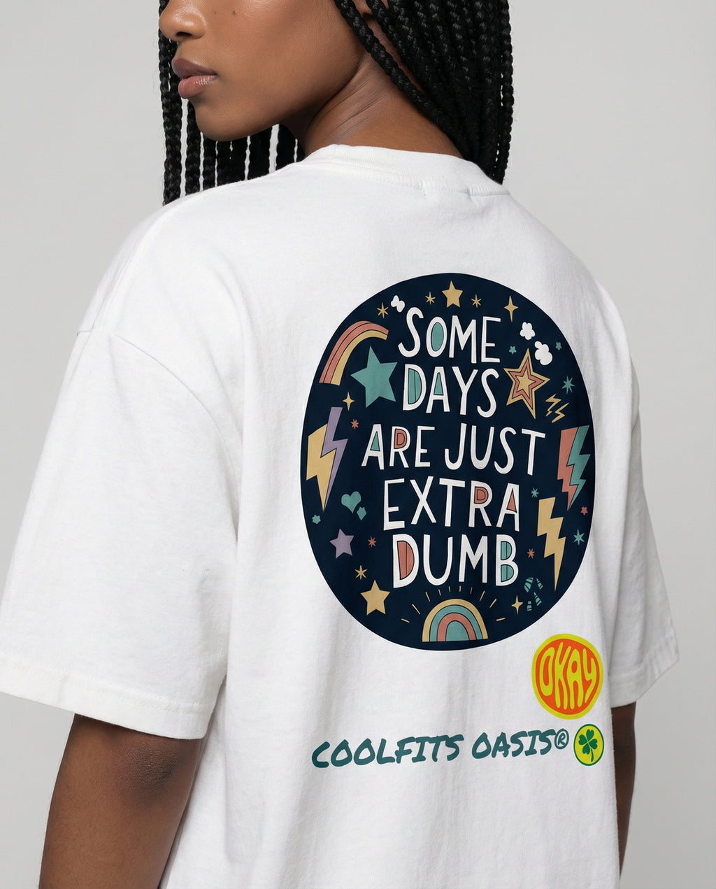 SOME DAYS ARE JUST EXTRA DUMB - Unisex Organic Cotton T-shirt - White