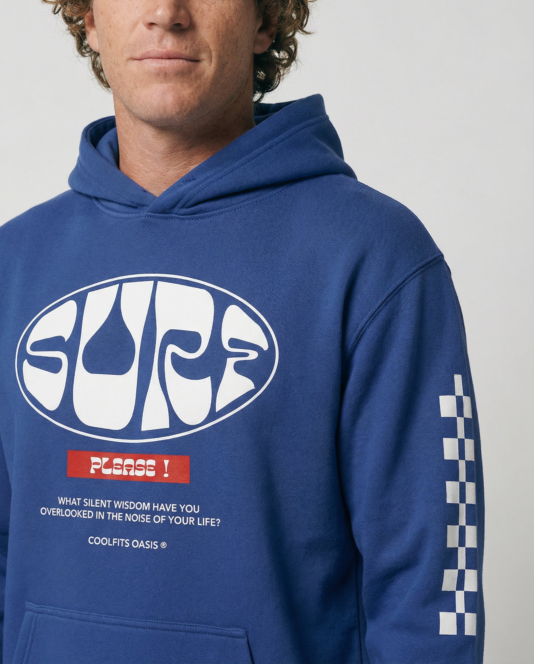¡SURF POR FAVOR! - Sudadera unisex con hombros caídos - Cobalto