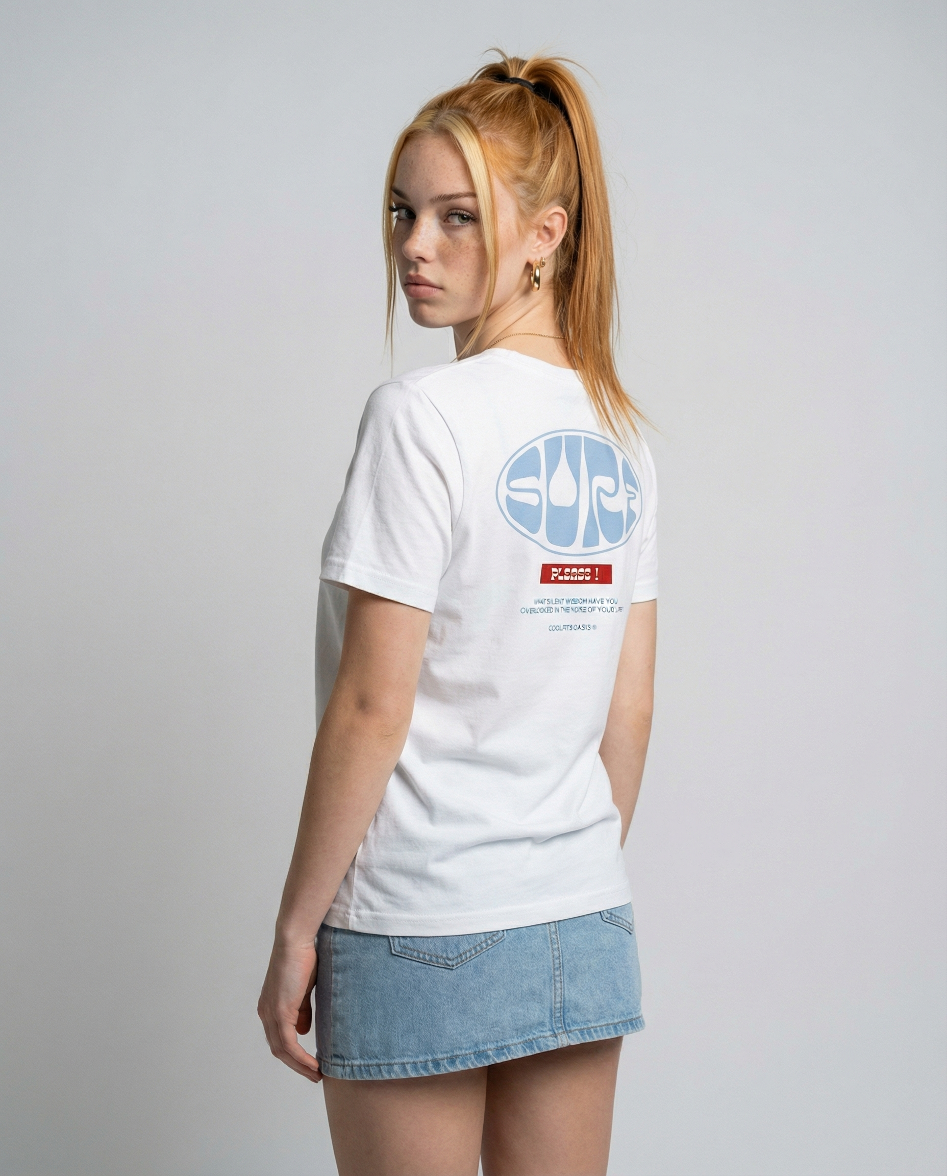 ¡SURF POR FAVOR! - Camiseta unisex de algodón orgánico - blanca