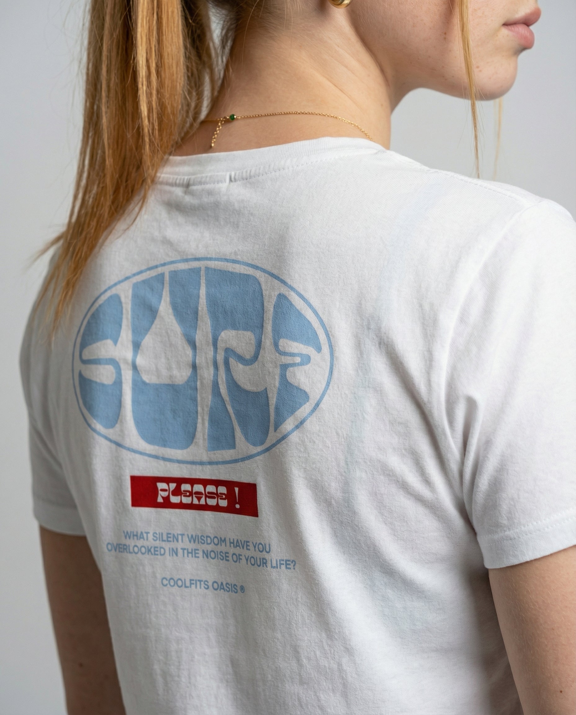 ¡SURF POR FAVOR! - Camiseta unisex de algodón orgánico - blanca