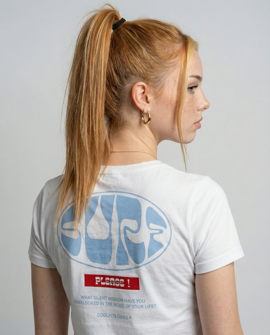 ¡SURF POR FAVOR! - Camiseta unisex de algodón orgánico - blanca