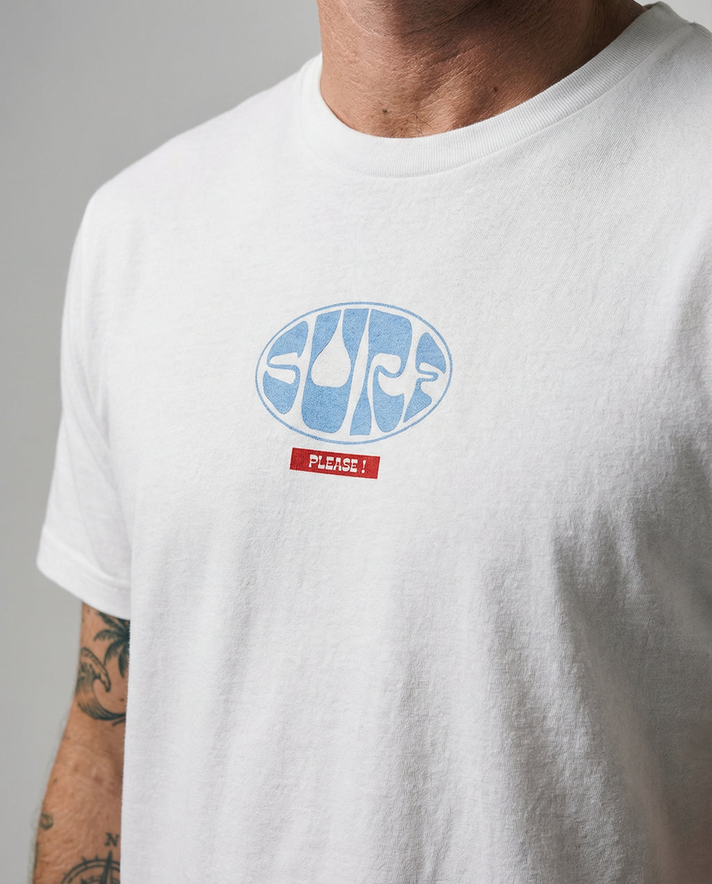 ¡SURF POR FAVOR! - Camiseta unisex de algodón orgánico - blanca