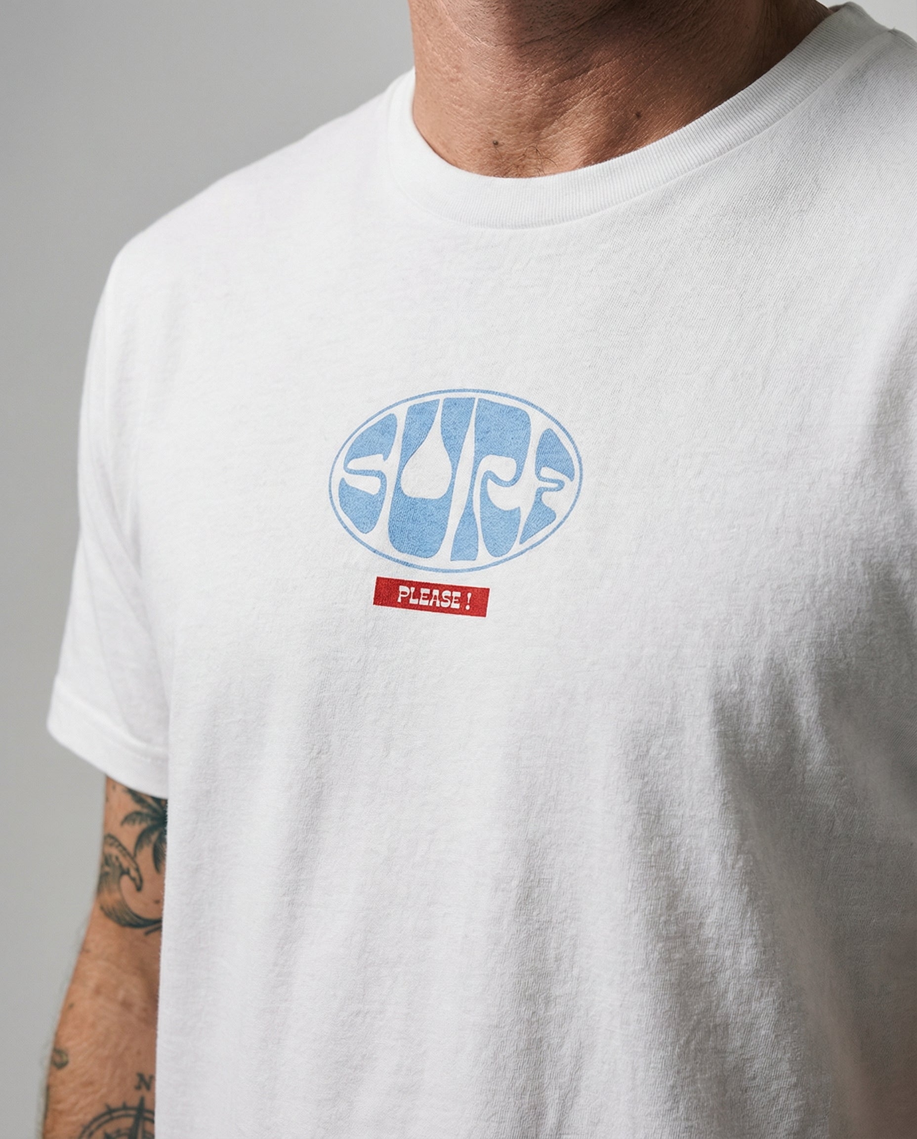 ¡SURF POR FAVOR! - Camiseta unisex de algodón orgánico - blanca