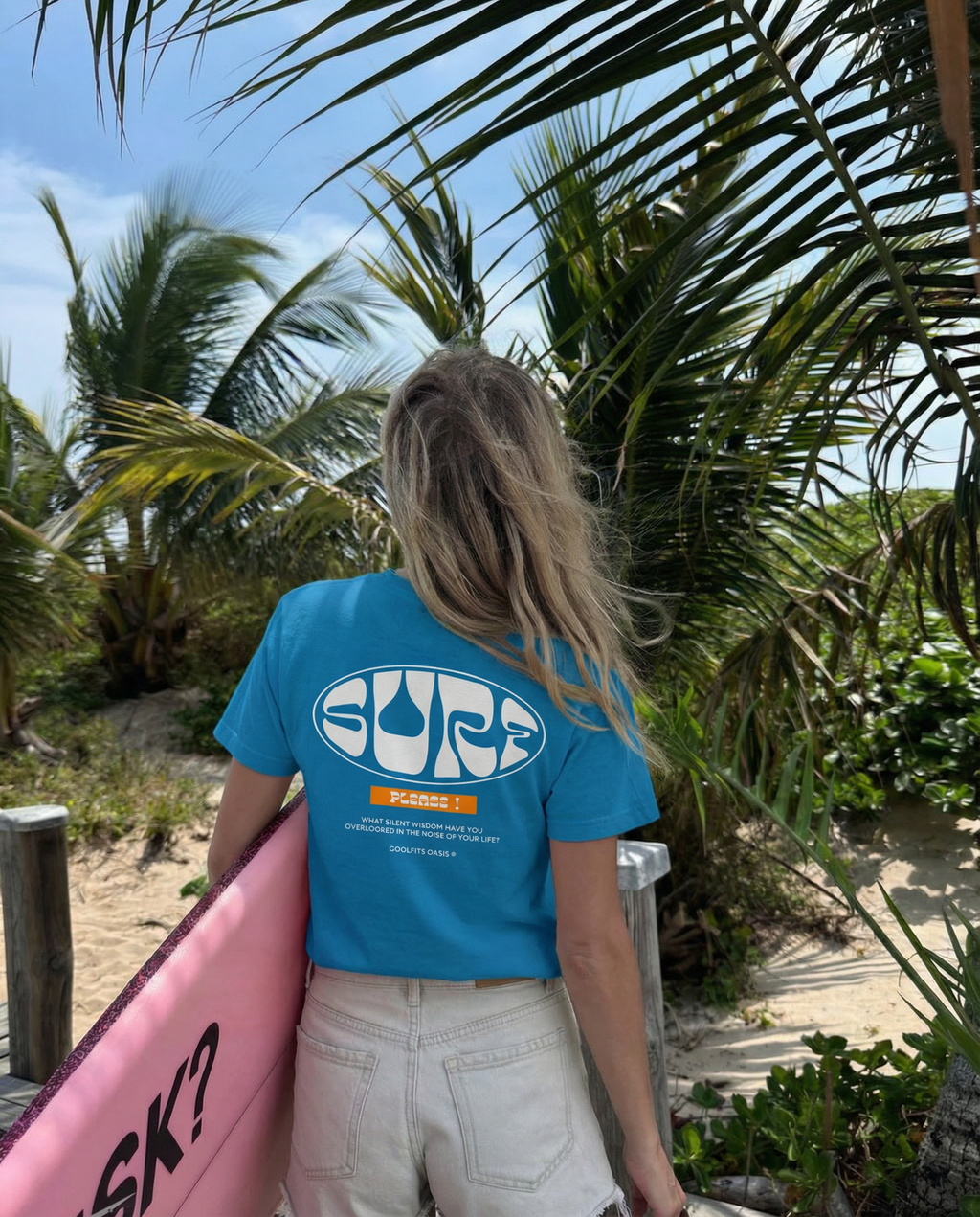 ¡SURF POR FAVOR! - Camiseta clásica unisex de algodón - zafiro
