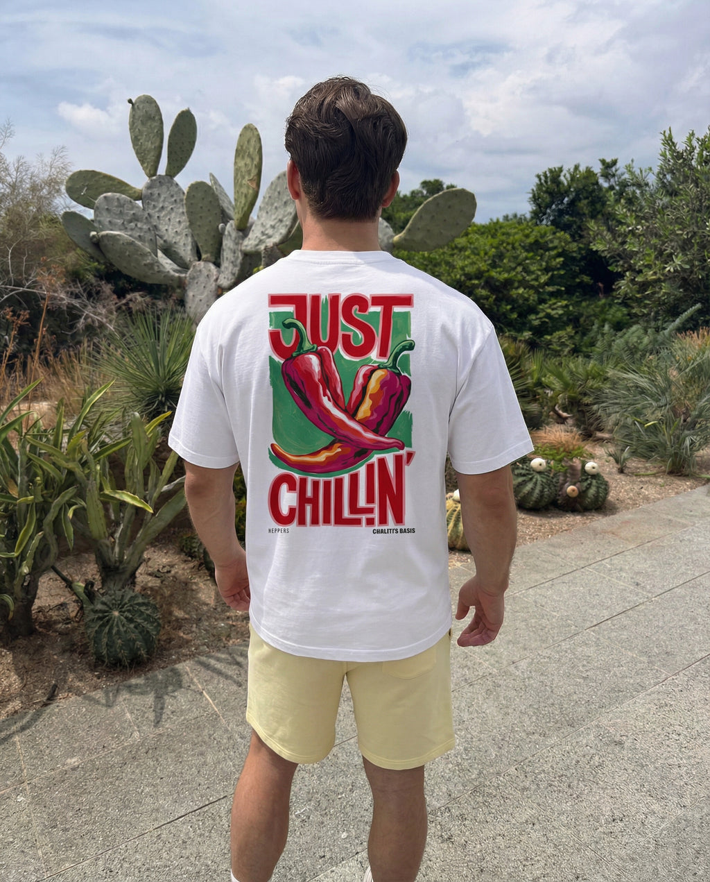 JUST CHILLIN´- Unisex Organic Cotton Summer T-shirt - White