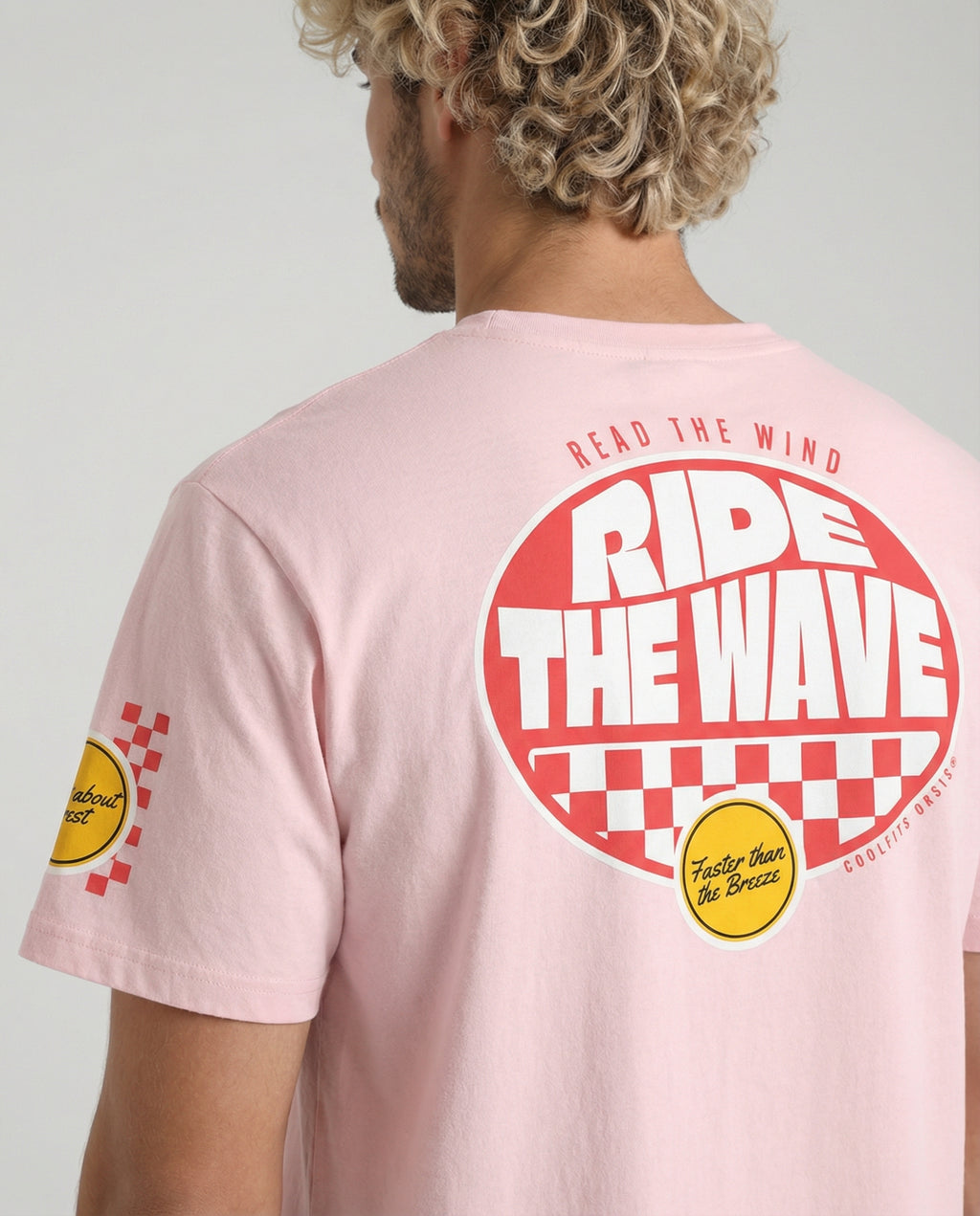 RIDE THE WAVE - Unisex Organic Cotton T-shirt -  Cotton Pink