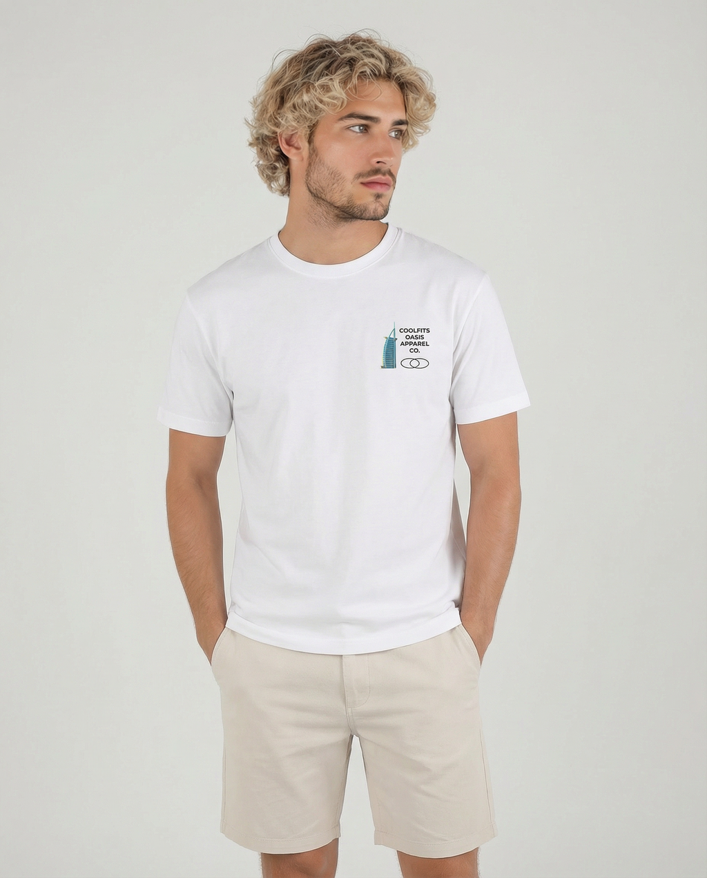 WATERCOLORS SUMMER ART - Unisex Organic Cotton Colorful T-Shirt - White