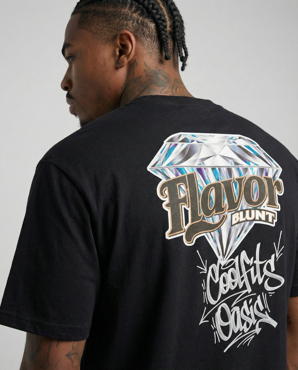 BLUNT FLAVOR - Unisex Organic Cotton T-shirt - Black