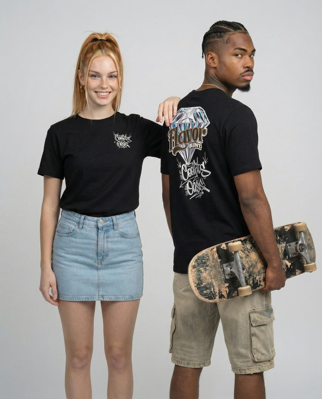 BLUNT FLAVOR - Unisex Organic Cotton T-shirt - Black