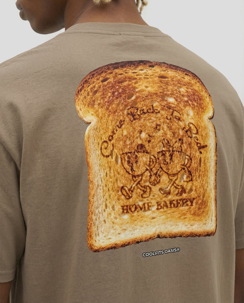 Unisex Sand Embroidered Tee | B&B Toast Graphic Streetwear