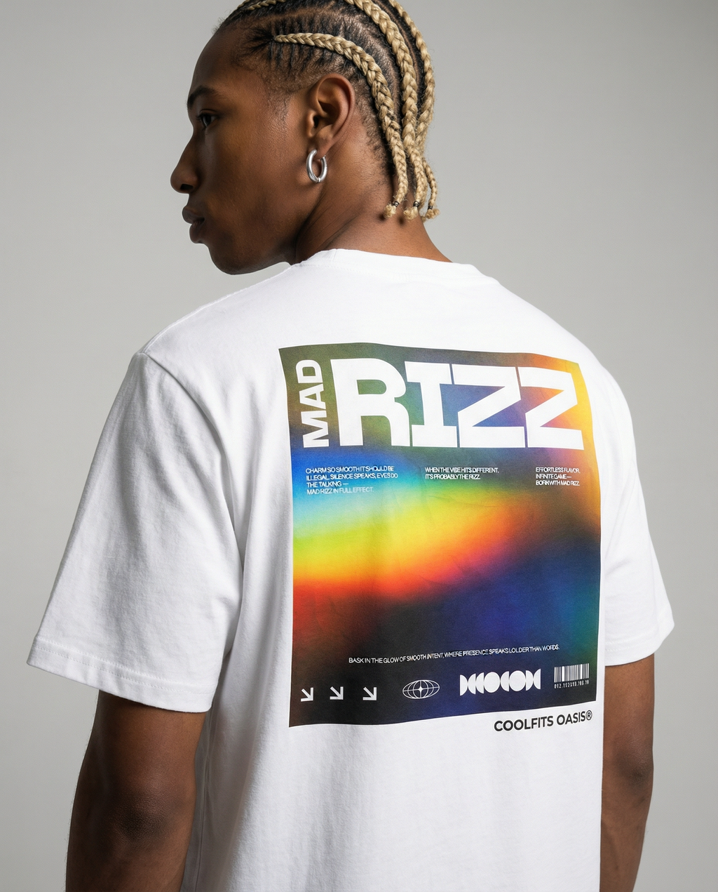 MAD RIZZ - Camiseta unisex de algodón orgánico - Blanca