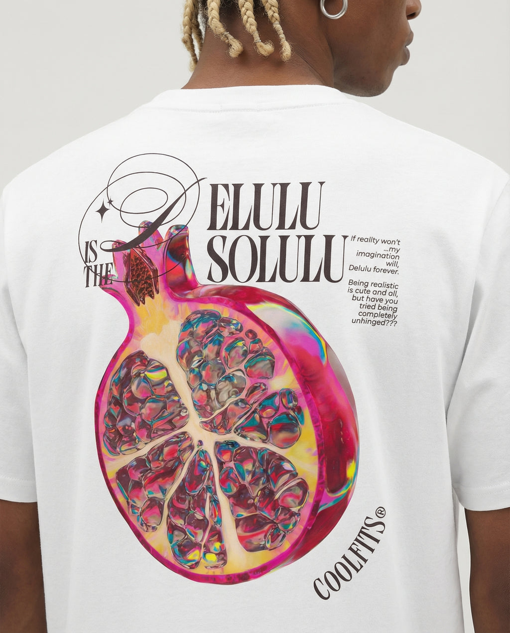 DELULU IS THE SOLULU, GRANADA DE VIDRIO - Camiseta unisex de algodón orgánico - blanca