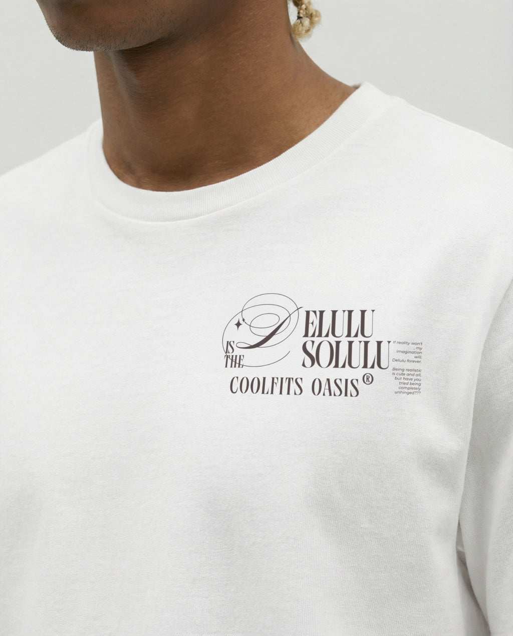 DELULU IS THE SOLULU, GRANADA DE VIDRIO - Camiseta unisex de algodón orgánico - blanca