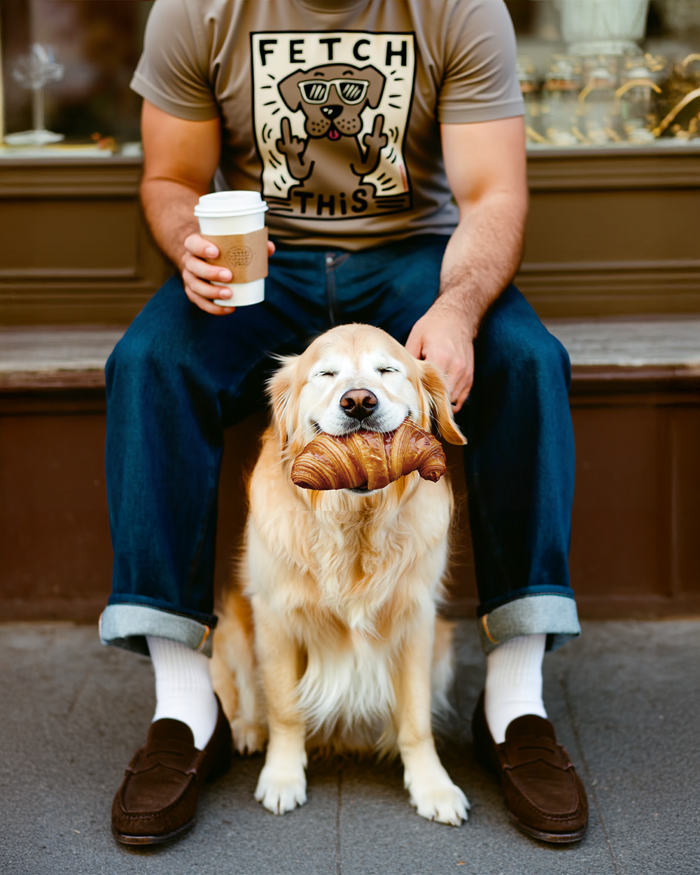 FETCH THIS - Unisex classic Urban tee - brown savana