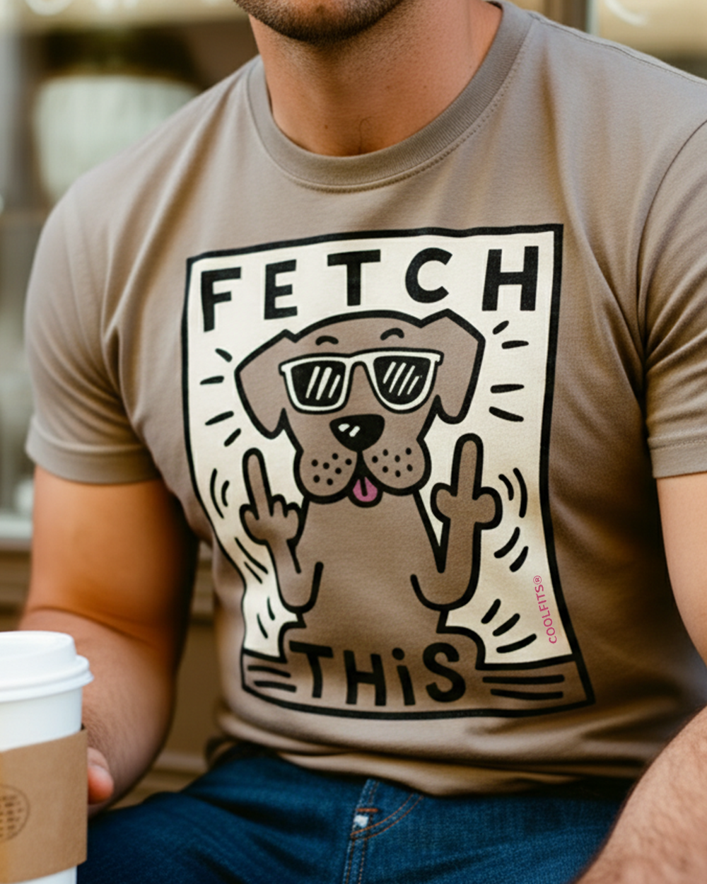 FETCH THIS - Unisex classic Urban tee - brown savana