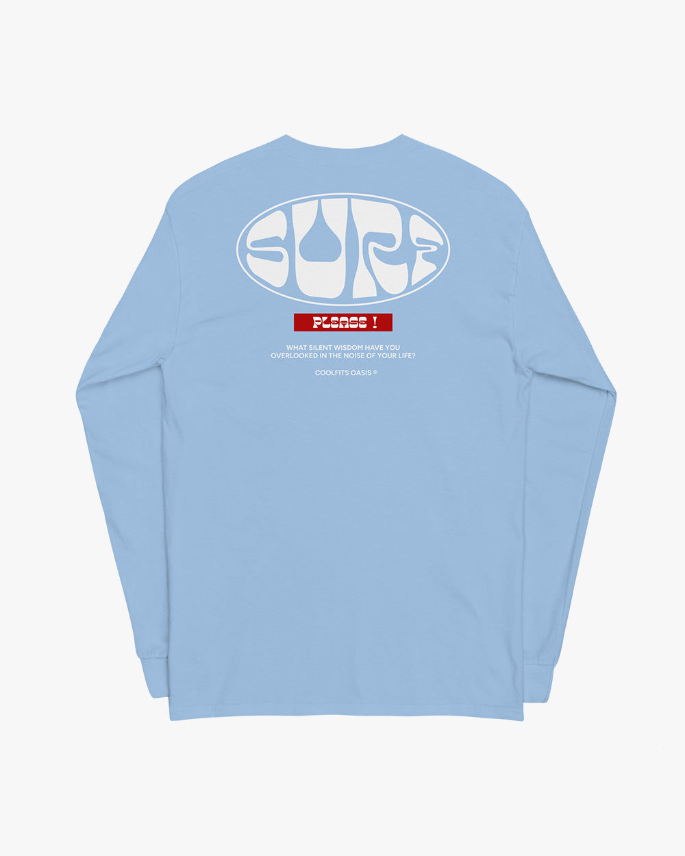 SURF PLEASE! - Unisex Long Sleeve Shirt - Light blue