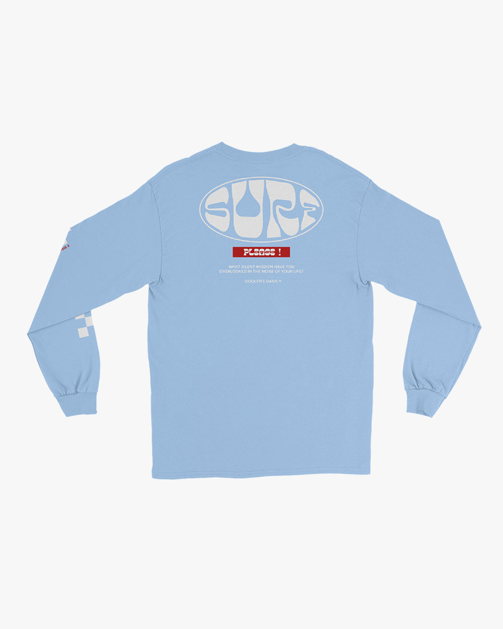 SURF PLEASE! - Unisex Long Sleeve Shirt - Light blue