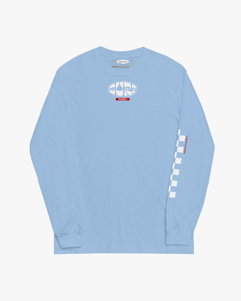 SURF PLEASE! - Unisex Long Sleeve Shirt - Light blue