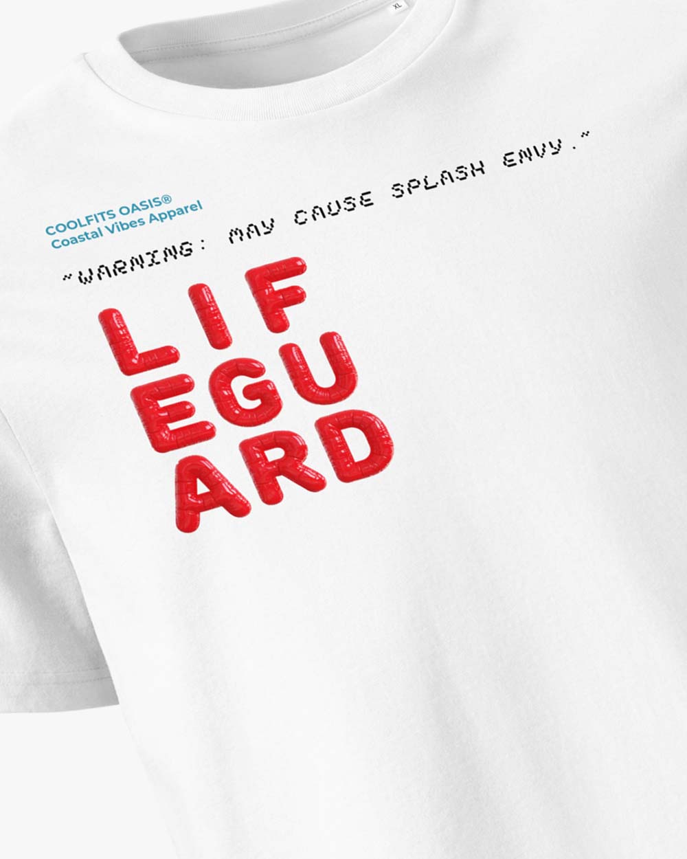 LIFEGUARD POOL PARTY - Unisex organic cotton t-shirt - white