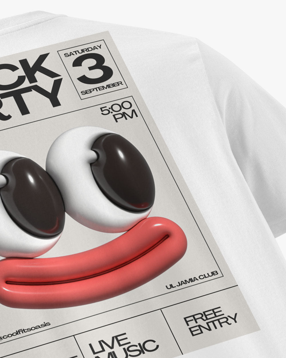 BLOCK PARTY - Unisex organic cotton t-shirt - white