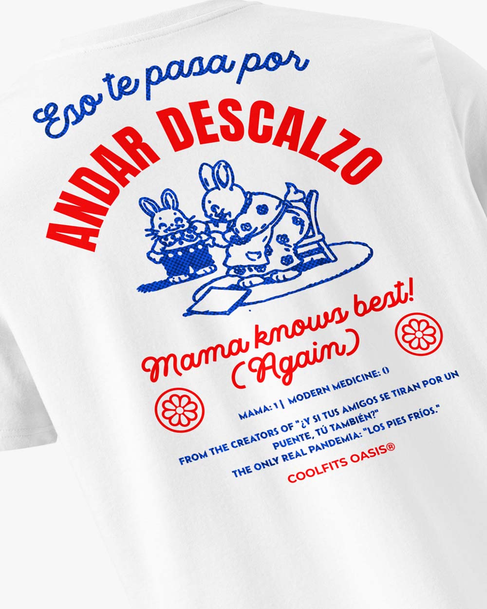 MAMA KNOWS BEST - Unisex organic cotton t-shirt - royal white
