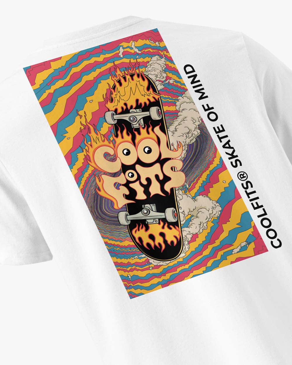 COOLFITS SKATE OF MIND - Unisex organic cotton t-shirt - white