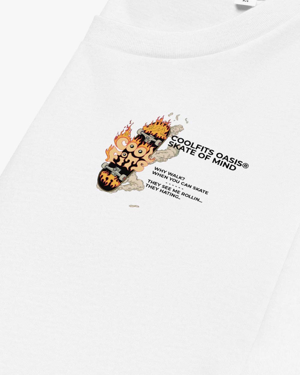 COOLFITS SKATE OF MIND - Unisex organic cotton t-shirt - white