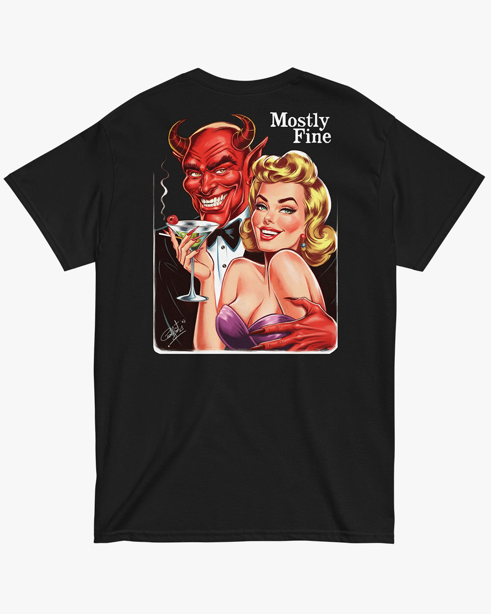 MOSTLY FINE - Unisex classic tee - Black