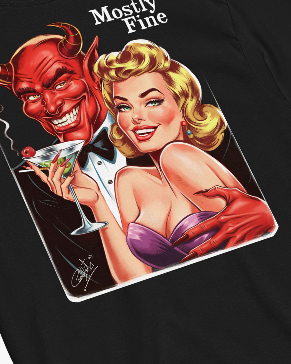 MOSTLY FINE - Unisex classic tee - Black