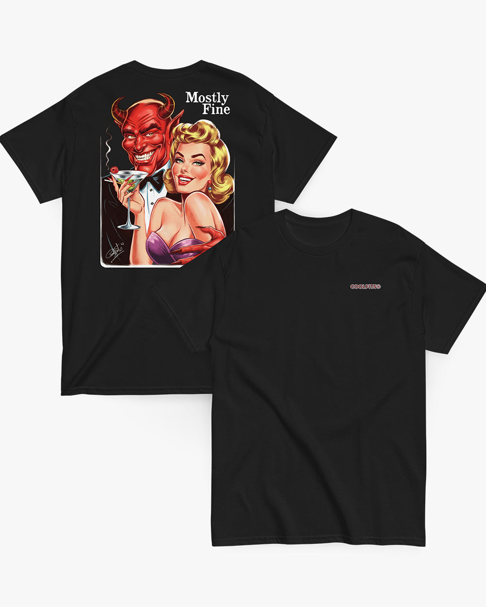 MOSTLY FINE - Unisex classic tee - Black