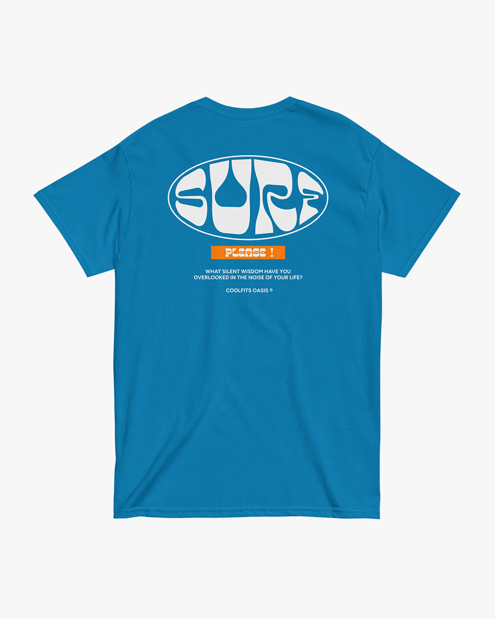 SURF PLEASE! - Unisex classic cotton tee -sapphire