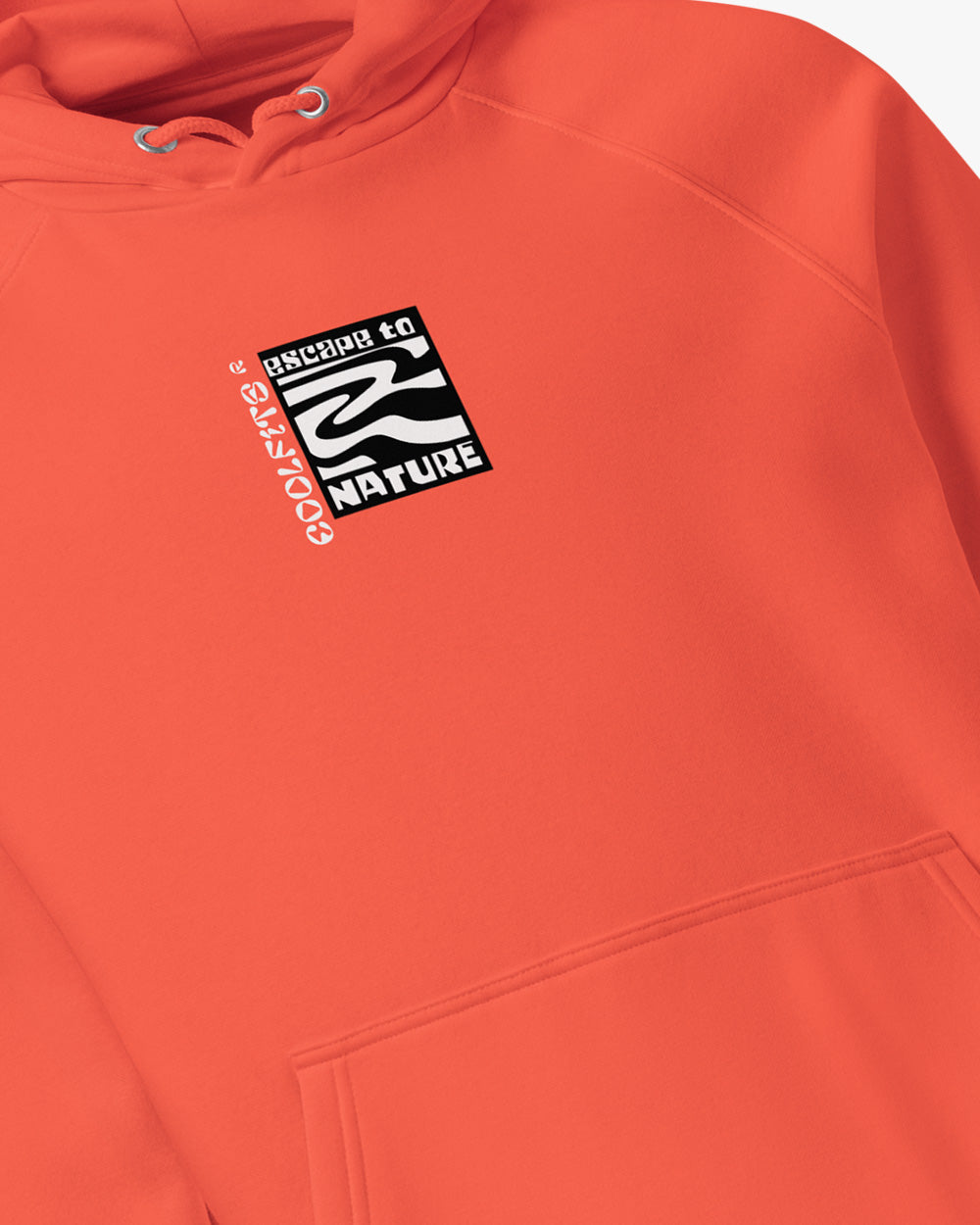 MAKE YOUR OWN MEMORIES - High Spotability Unisex eco raglan hoodie - safety orange