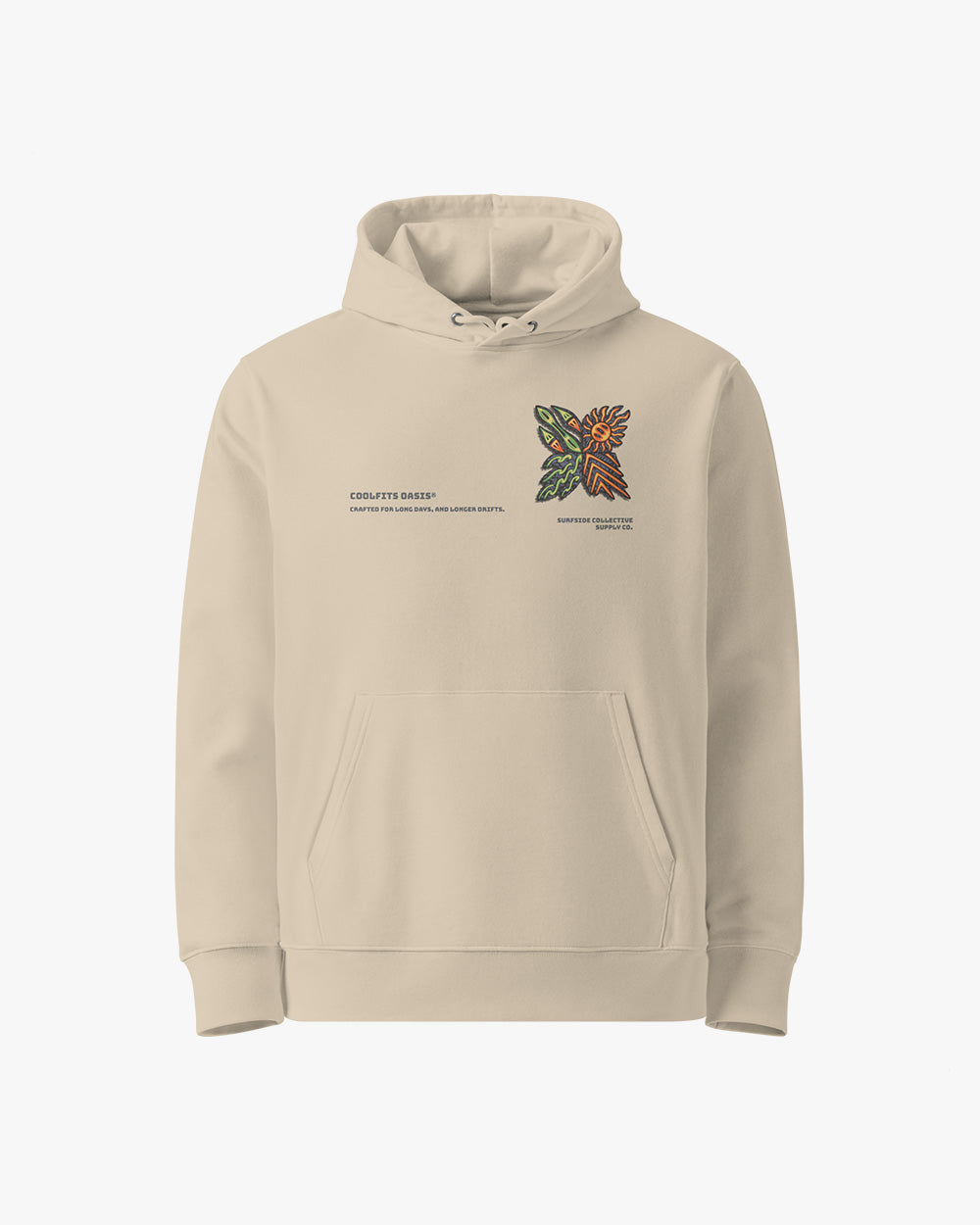 SURFER TRIBAL NATIVE - Unisex essential eco hoodie- desert dust